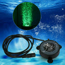 Aquarium Fish Tank Air Curtain Bubble Stone Disk with 7 Multi-color LED Light