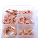 120 Pieces 8 Sizes Solid Copper Crush Washers Sealing Flat Ring Assortment