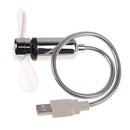 USB Mini Flexible Time Clock Fan with LED Light - Cool Gadget Adjustable