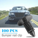 100Pcs Car Fastener Clips 8mm Bumper Rivets Screws Panel Push Fastener Rivet Kit