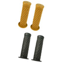 2 Pair 22mm/24mm Motorbike Handlebars Handle Bar Grips Yellow And Dark Grey