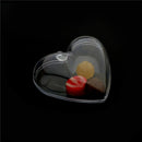 1pc Plastic Transparent heart Shape Wedding birthday party Candy Box Decor JR