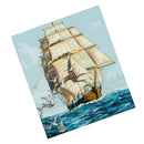 11CT Sailing Boat Stamped Cross Stitch Kit Handmade Needlework Home Decor