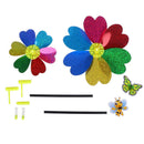 1Pc Colorful Sequins Windmill Wind Spinner Home Garden Yard Decoration Kids TME