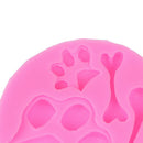 Dog foot bone shape silicone mold fondant chocolate cake decoration mold tool ME