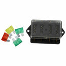 4 WAY FUSE BLADE HOLDER BOX BLOCK CAR VEHICLE AUTOMOTIVE CIRCUIT + 4 FUSE U