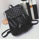 Korean Style Women PU Leather Casual Backpack Rivet Travel Bag School Bag