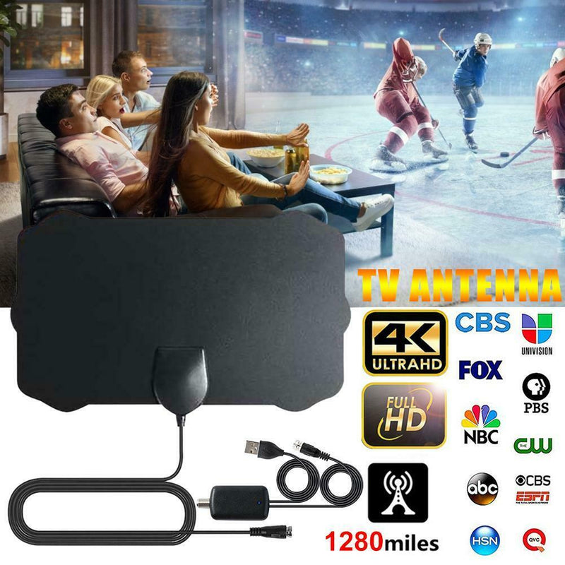 4K Digital HDTV Aerial Indoor Amplified Antenna 1280 Miles Range HD 1080P