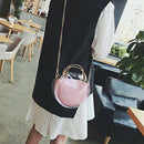 Round Clear Crossbody Bag Messenger Handbag Tote Shoulder Money Bank with I