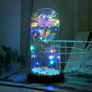 Beautiful Eternal Rose LED Light Rose In Glass Dome with Foam for Valentine'P6E2