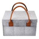 Car Caddy Organiser, Baby Diaper Caddy, Nappy Organiser Grey Basket Strolle K9P6