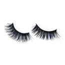 5 Pairs Blue+Black Long Thick Cross False Eyelashes Handmade eye lashes makeu FT