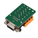 DB9 RS232 Serial Female Adapter Plate to 9 Position Terminal Connector Blac