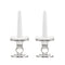 Clear Glass Pillar Candle Holder, Dual Use Taper Candle Stand for Pillar or B9M6