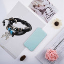 Adjustable Metal Leather Bracelet Black Color for Man Woman Gift