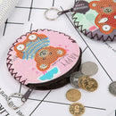 2pcs DIY Full Drill Diamond Painting Cute Bear Leather Wallet Bag Pendants