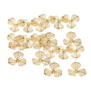 20 pcs/lot Metal Filigree Flower Slice Charms Jewelry DIY Headdress Components