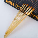 6Pcs/Set Wooden Paint Brushes For Artists Watercolor Acrylic & Oil Painting new