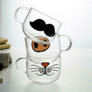 540Ml Novelty Glass Cup Mugs Coffee Tea Milk Breakfast Mug Creative Gifts B