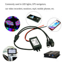 1 for 2 USB Female Micro 12/24V to 5V DC-DC Vehicle Power Supply Buck Converter