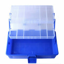 Fishing Tackle Box 3 Tray Cantilever Adjustable Compartments Crafts Lure Bo