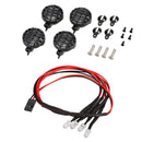2 Red 2 White LED Lights Lampshade for 1/10 1/8 RC Crawler RC4WD Axial ACS10