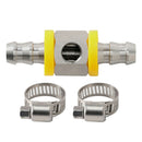 3/8" Stainless Steel Car Fuel Line Fuel Pressure T-Fitting Adapter w/Clamps