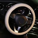 Luxury Crystal Diamond Car Steering Wheel Cover with PU Leather Bling Bling P8H5