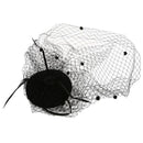 Ladies Hairspray Decoration Net Yarn Punk Burlesque Mini Hat Black