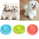 Pet Dog Slow Down Eating Feeder Dish Pet Cat Puppy Feeding Food Bowl Blue