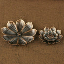 6 Holes Alloy Incense Burner Stick Holder Plate Buddhism Coil Lotus Censer  X6J8