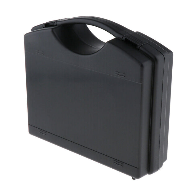 1x Durable Plastic Microphone Storage Case Box Fit 2 Mic Microphone Black