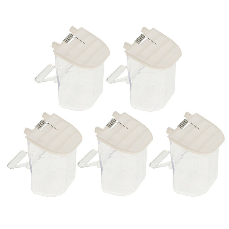 5pcs Starling Tiger Skin Peony Finch Small Birds Parrots Food Feeding Container