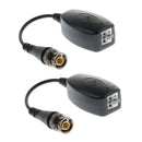 2Pieces Passive UTP BNC Video Pigtail Balun Transceiver Anti-interference