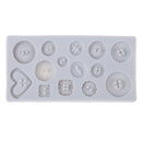 Silicone Button Shapes Cake Mould DIY Fondant Chocolate Cookie Ice Silicone M BX