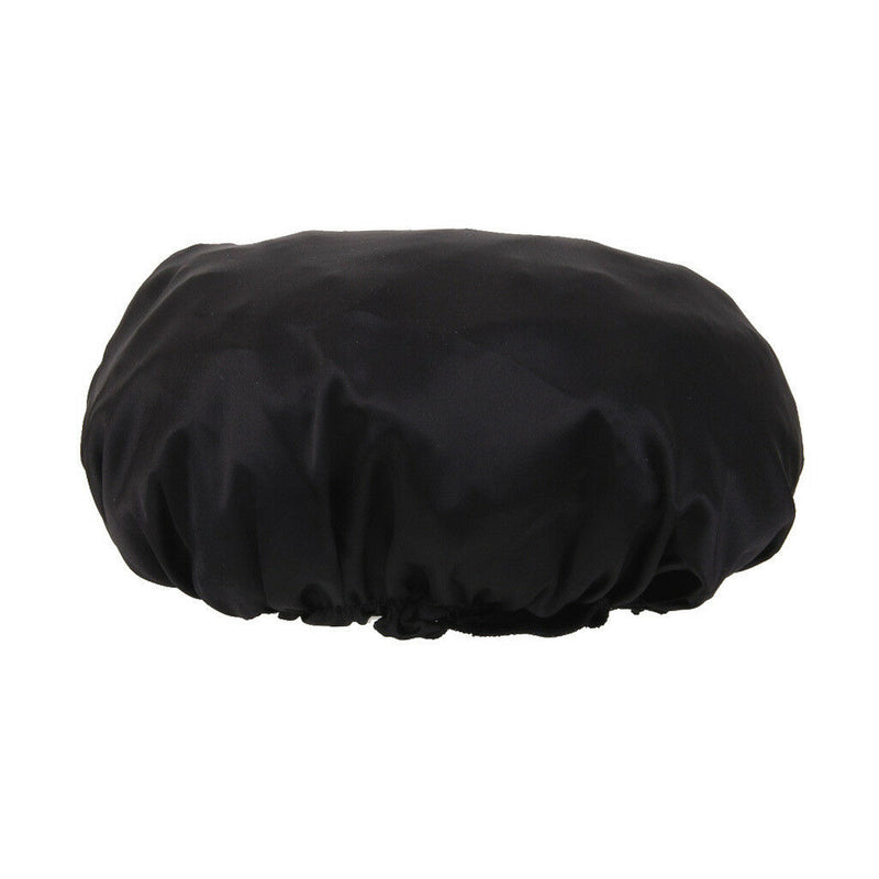 100% Pure Silk Sleeping Cap Sleep Hat Wrap Hair Care Bonnet Scarves Black