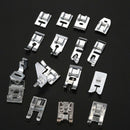 16pcs Professional Domestic Sewing Machine Set Snap-on Presser Feet Kit for E4A6