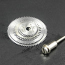 6pcs High-speed-steel Circular Rotary Blade Wheel Discs Mandrel for Wood Cutting