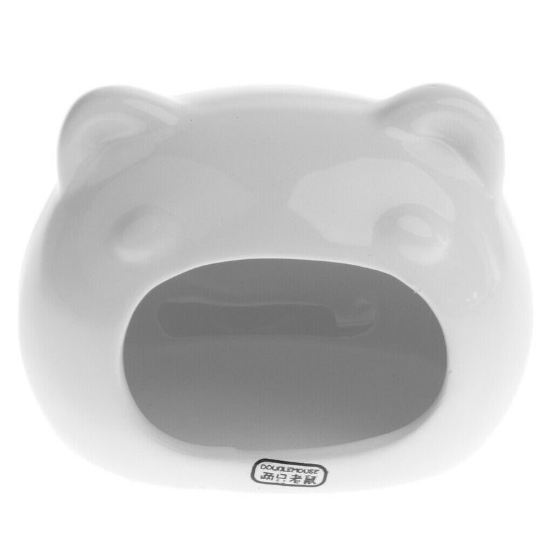 2 pcs Ceramic Hamster Hideout Nest House Toys Home Bath for Small Animals