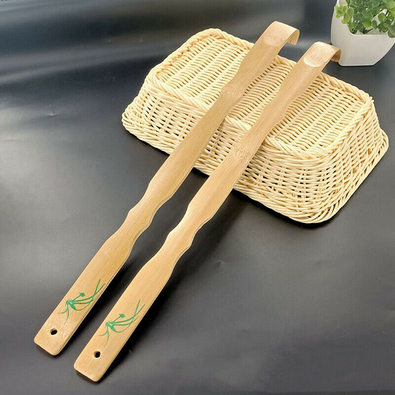 1x Durable Bamboo Massager Back Scratcher Wooden Body Roller Stick BackscratBSE