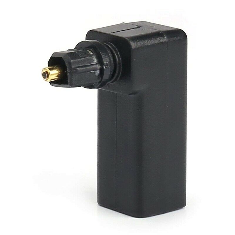 Right Angle Digital Optical Toslink Fiber Optic Adaptor, 360 Degree RotatablL2C8
