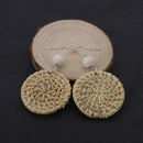 Fashion Boho Straw Rattan Woven Earrings Geometric Dangle Ear Stud Jewelry  OZ