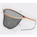 Fly Fishing Landing Net Catch & Release Net Wooden Frame Black-Nylon
