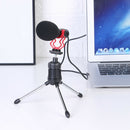 USB Wired Mute Microphone Studio Recording Vocal Omnidirectional Speaker