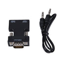 HDMI Female to VGA Male Converter with Audio Adapter Support 1080P Signal