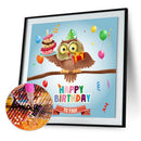 5D DIY Full Drill Diamond Painting Birds Birthday Cross Stitch Embroidery