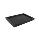 Natural Wood Serving Tray SPA Tea Food Server Dishes Platter Black Plate-S