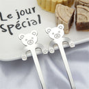 stainless steel coffee tea bear spoon hanging cups tableware kitchen suppl Gw