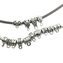 120Pcs Metal Connectors Spacer Beads Bail Tube Beads Charms DIY Jewelry Maki Hn