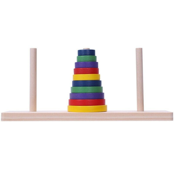 Wooden Colorful Ten-storey Tower of Logic Puzzle Brain Teaser Intellectual  H7K8